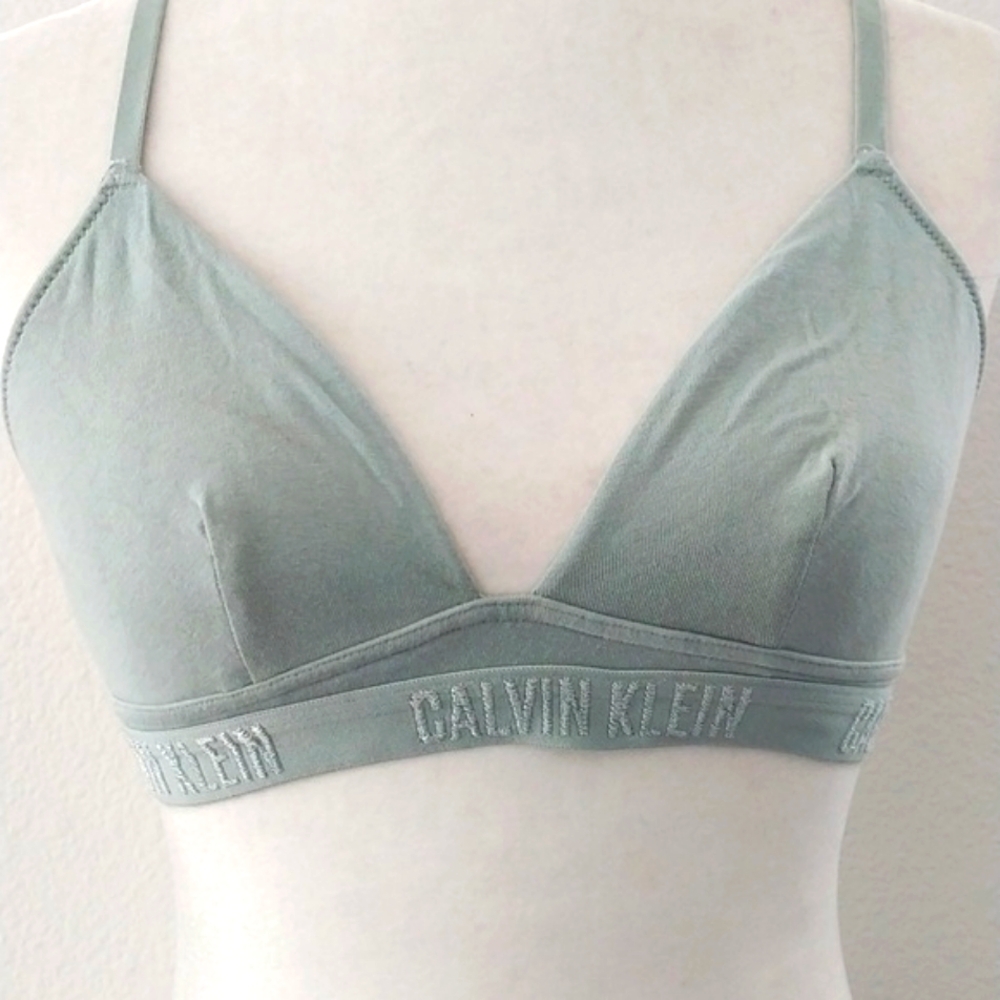 Calvin Klein Women's Light Green Bralette Size Small - Picture 3 of 8